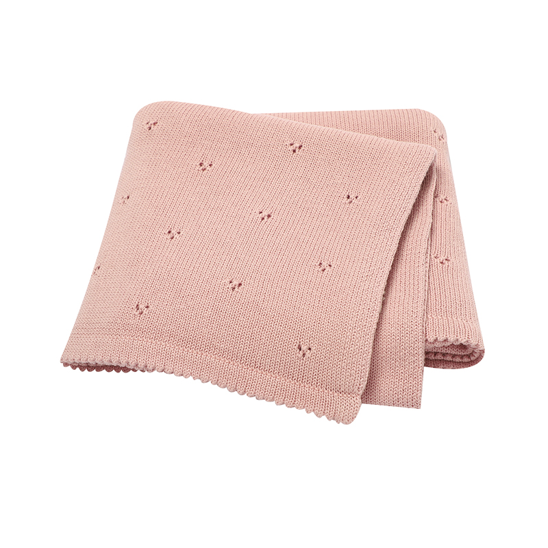 Muslin Cotton Bedspread - Słodkie, jednokolorowe koce dla noworodków chłopców