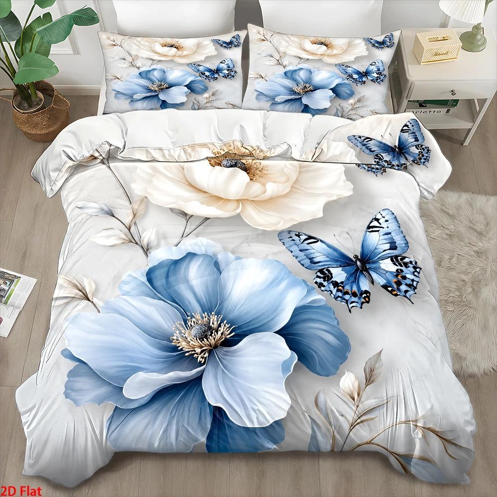 Duvet Cover Sets With Zipper - 3-częściowy zestaw pościeli w stylu lekkiego