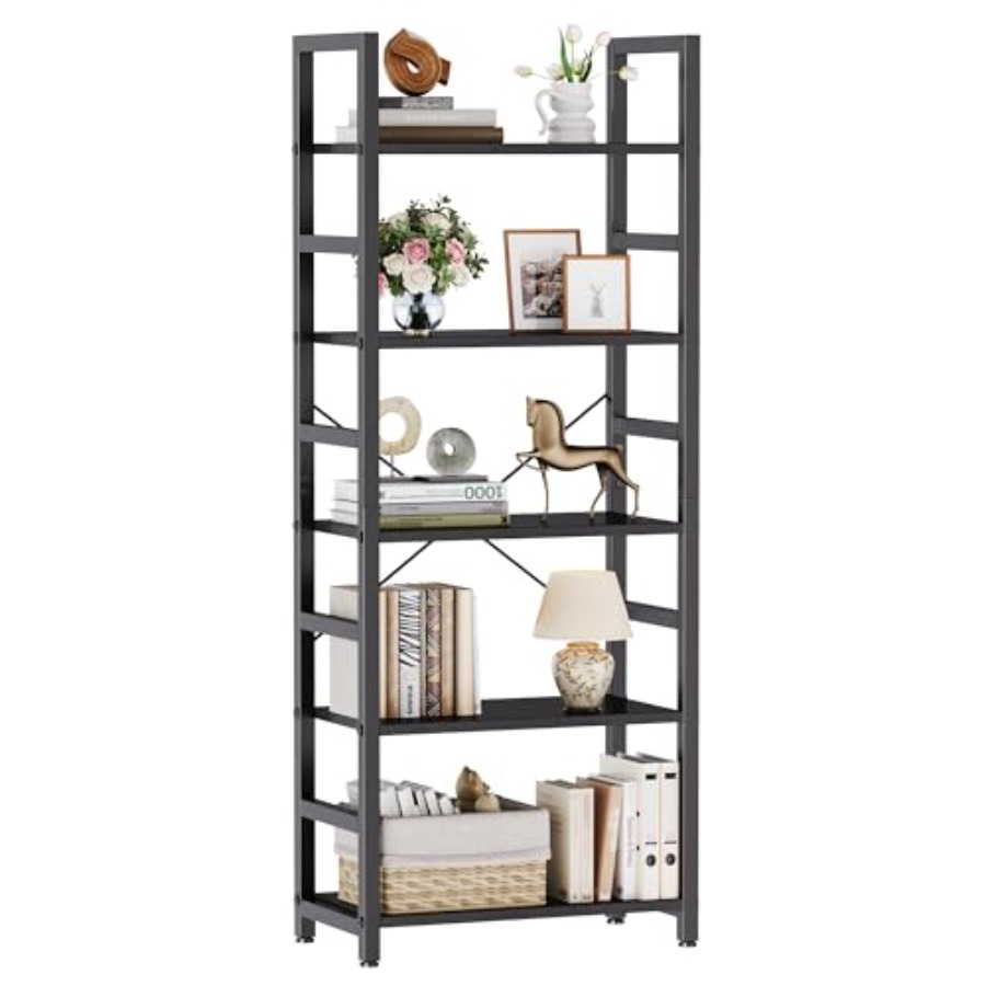 Storage & Organization - 5-poziomowy regał na książki, nowoczesny wysoki