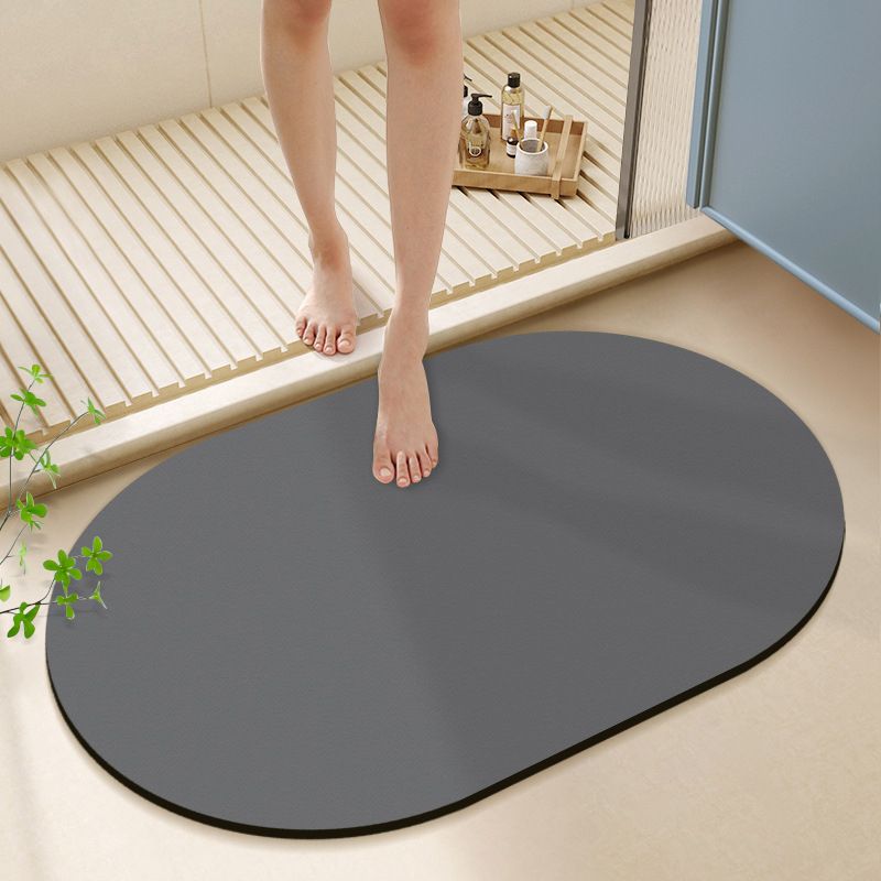Quick Dry Diatomite Bath Mat - VIKAMA Nieregularna Owalna Mata Łazienkowa z