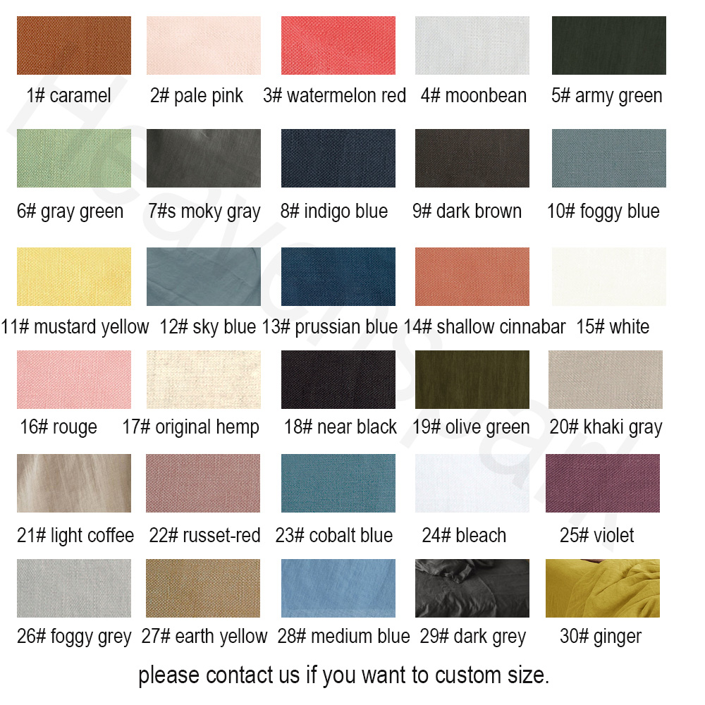 Duvet Cover Sets With Zipper - Zestaw pościeli z czystego organicznego lnu