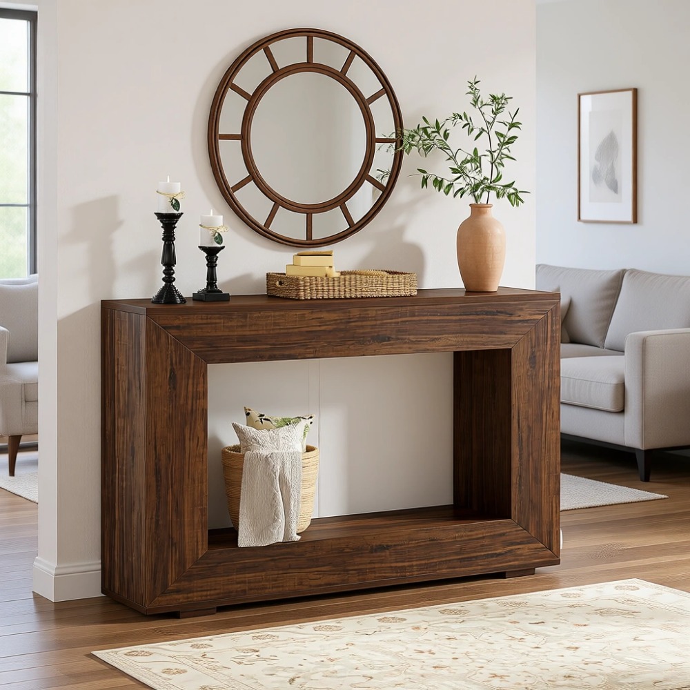Storage & Organization - 47-calowy stolik konsolowy w stylu rustykalnym