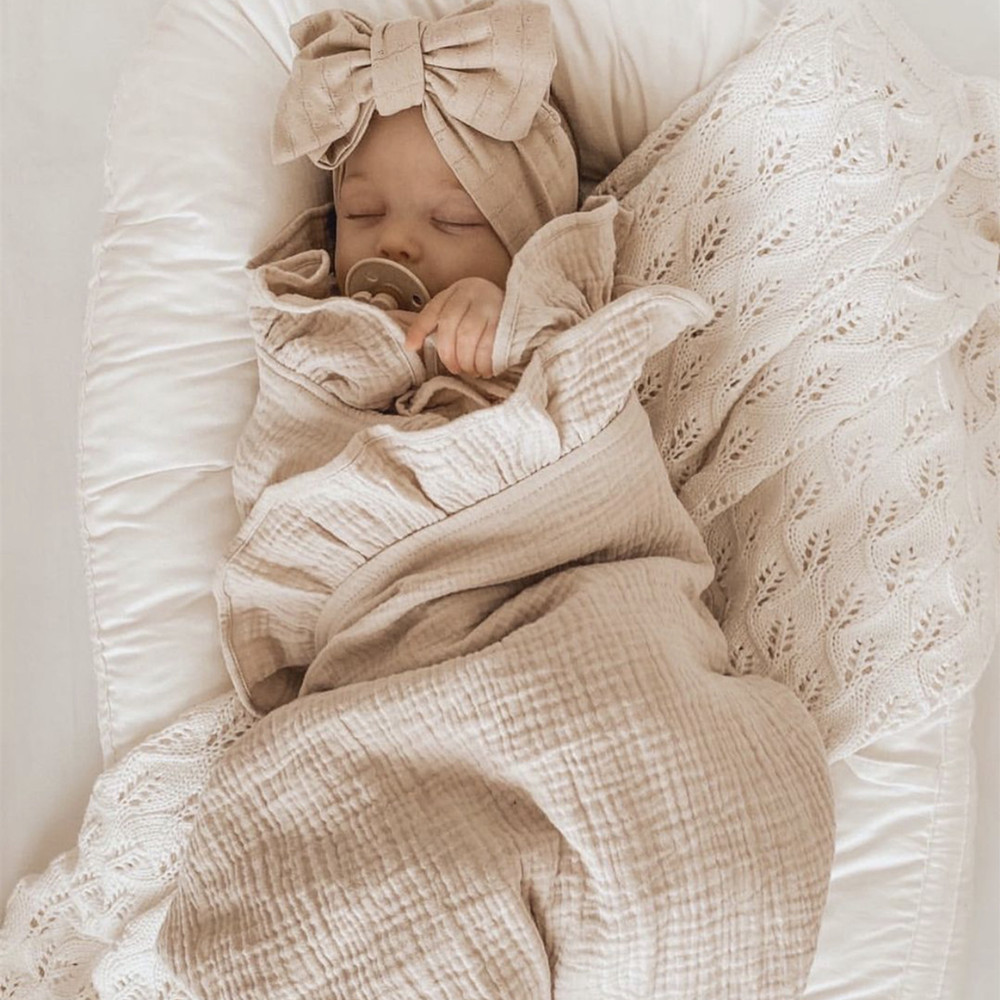 Muslin Cotton Bedspread - INS potargane muślinowe koce do przewijania