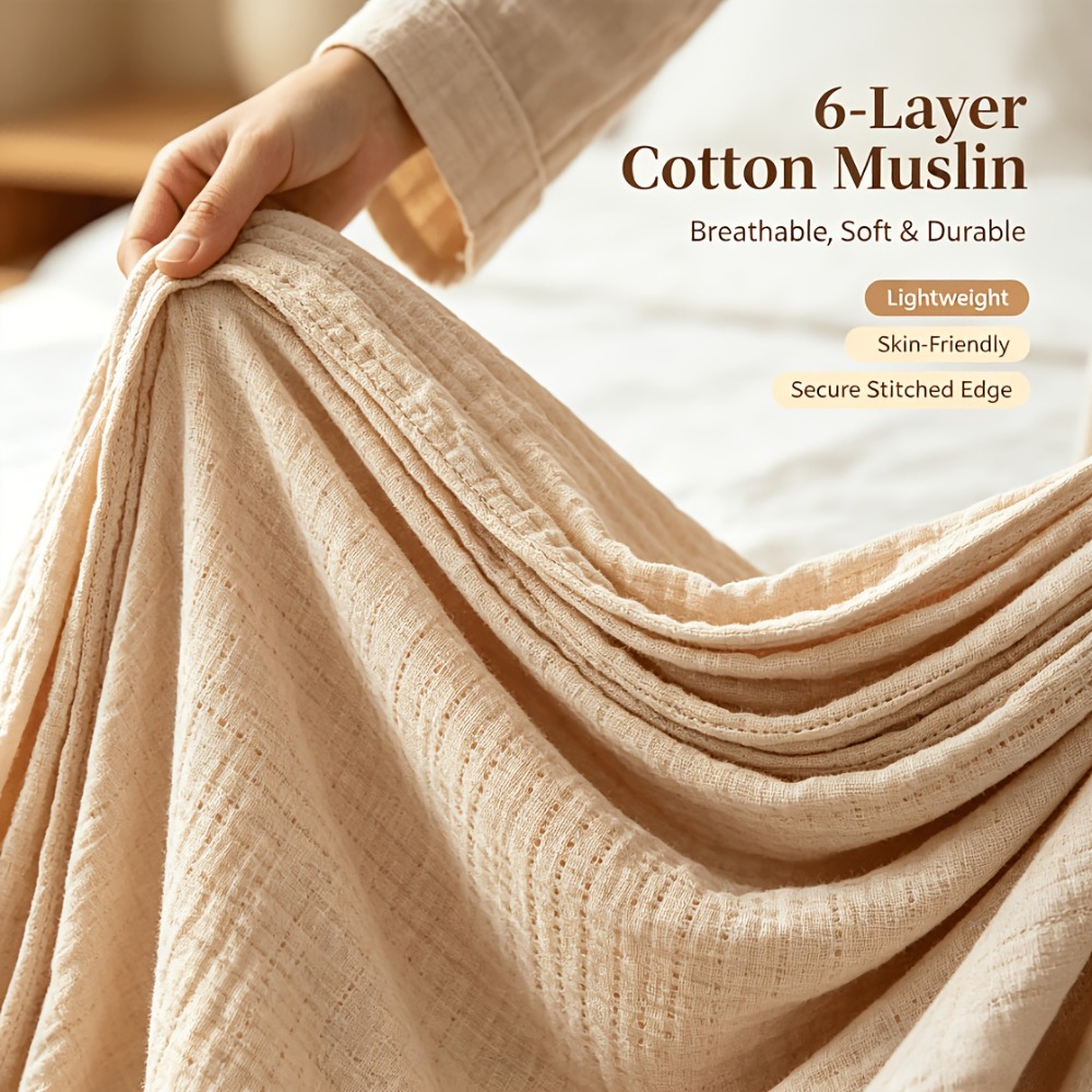 Koc z muślinu 100% bawełny, le – Muslin Cotton Bedspread recenzja i cena