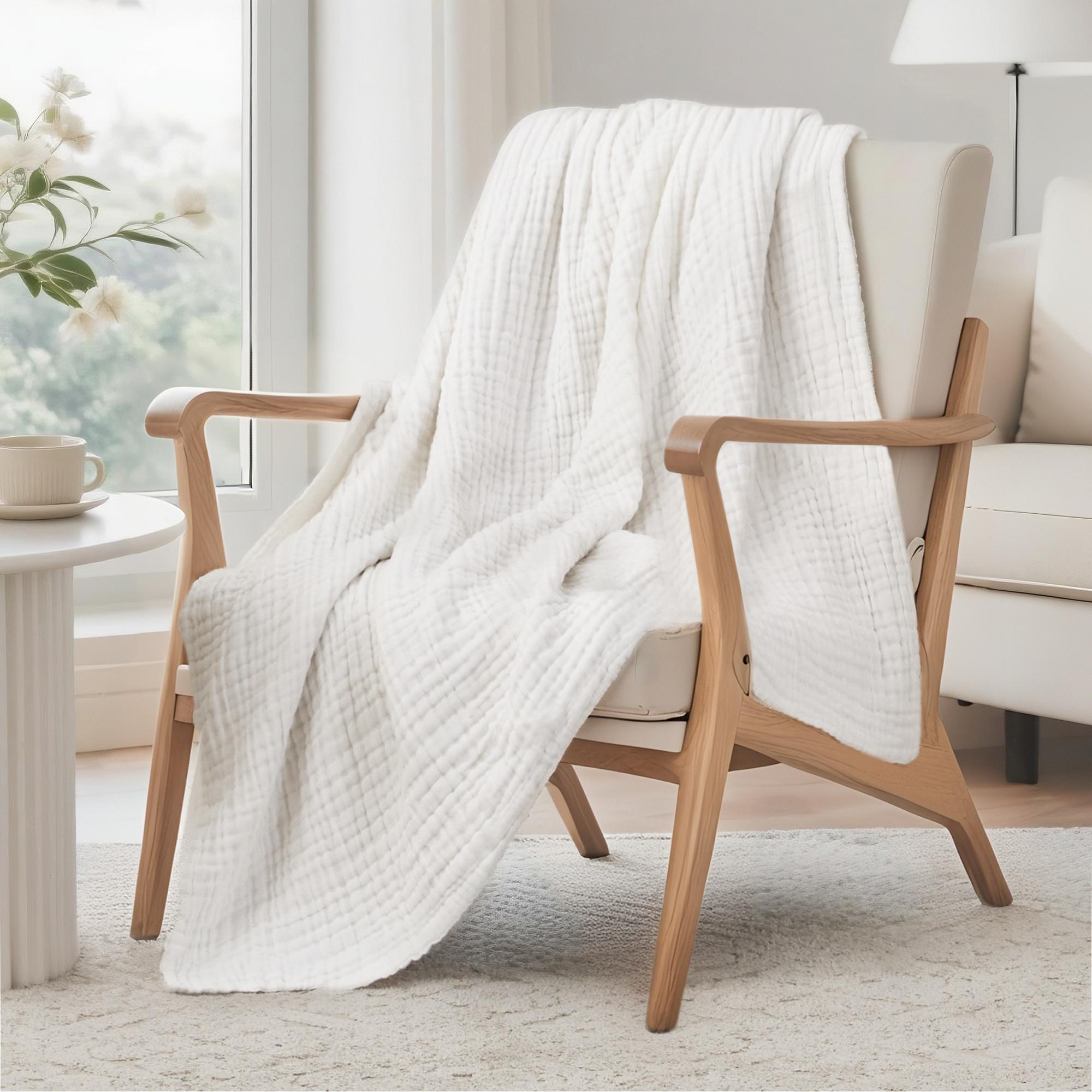 6-warstwowy koc z muślinu 100% – Muslin Cotton Bedspread recenzja i cena