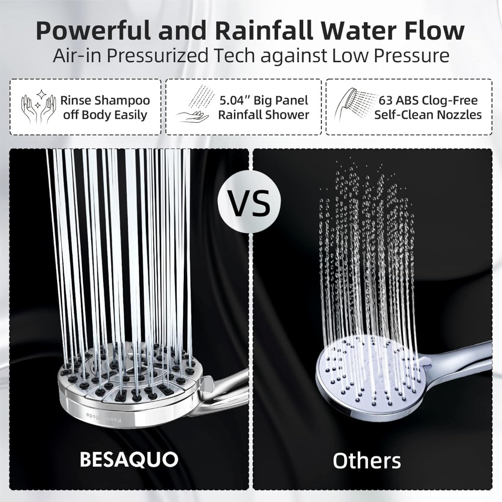 10-funkcyjna słuchawka pryszni – High Pressure Shower Head Handheld recenzja i cena