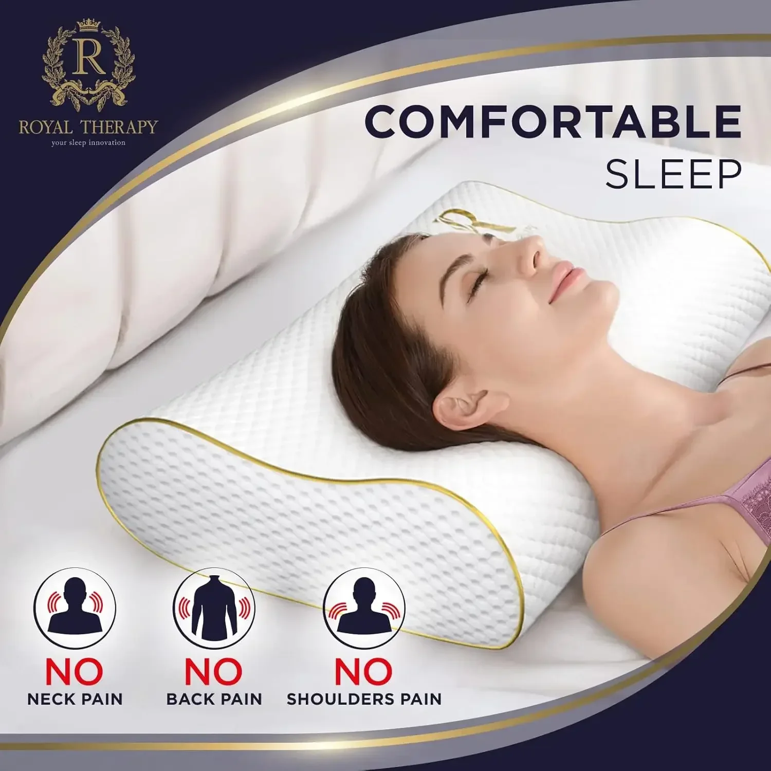 Zestaw 2 poduszek z pianki mem – Memory Foam Orthopedic Pillow Neck Pain recenzja i cena