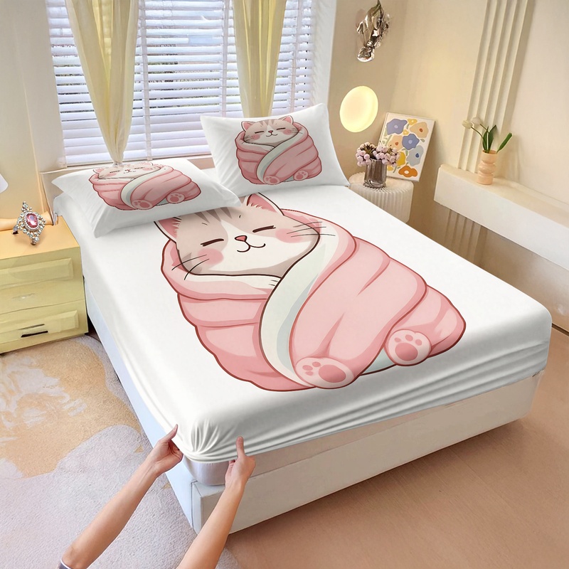 Uroczy zestaw prześcieradeł z  – Fitted Bed Sheets Deep Pocket recenzja i cena