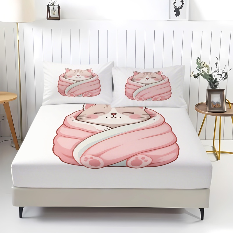 Uroczy zestaw prześcieradeł z  – Fitted Bed Sheets Deep Pocket recenzja i cena