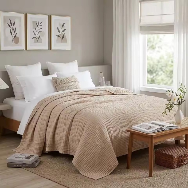 Koce z 6 warstw bawełnianego m – Muslin Cotton Bedspread recenzja i cena