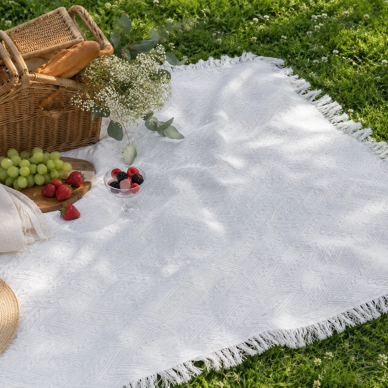 Koc piknikowy w stylu boho, ma – Boho Throw Blanket Fringe recenzja i cena