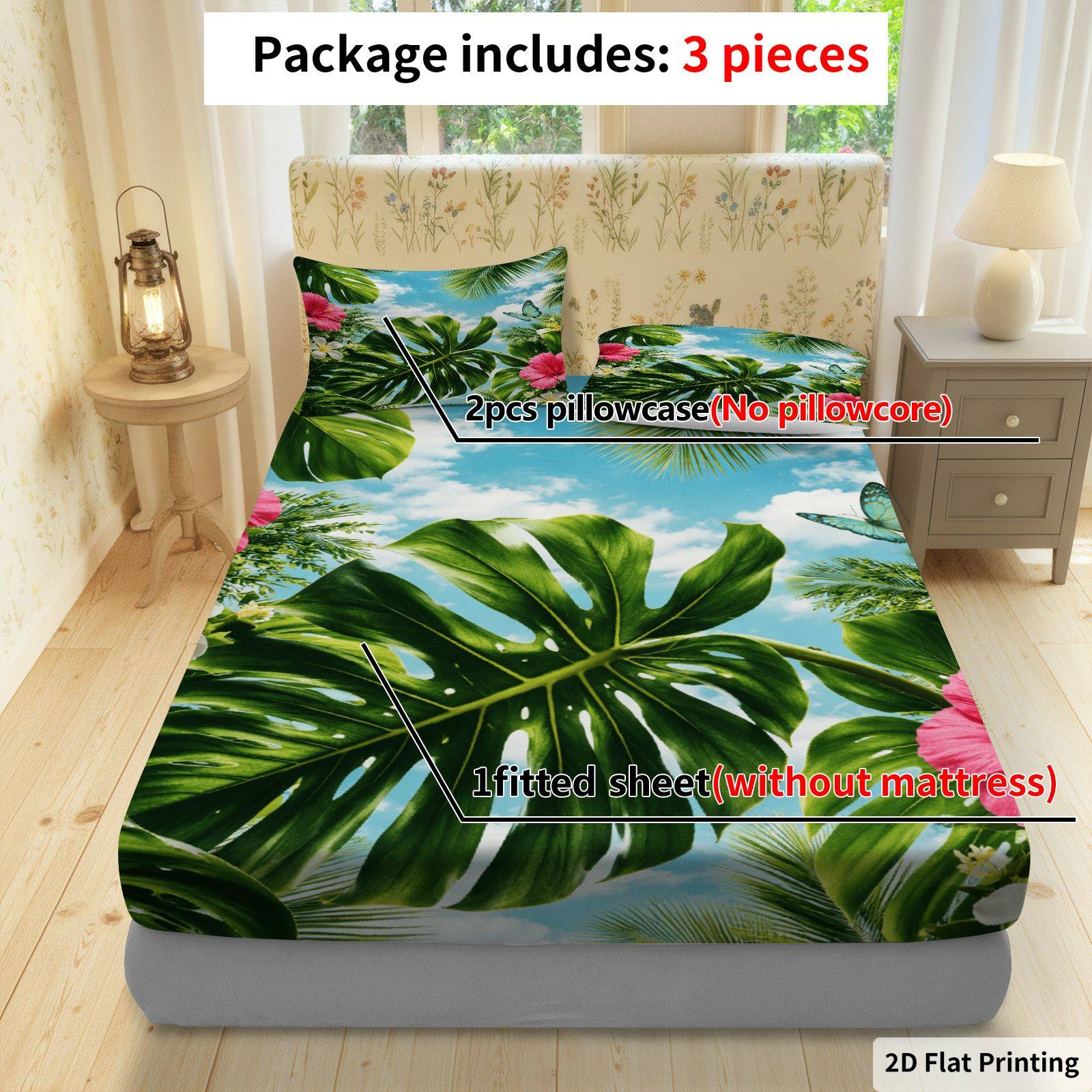 Zestaw pościeli z motywem trop – Fitted Bed Sheets Deep Pocket recenzja i cena