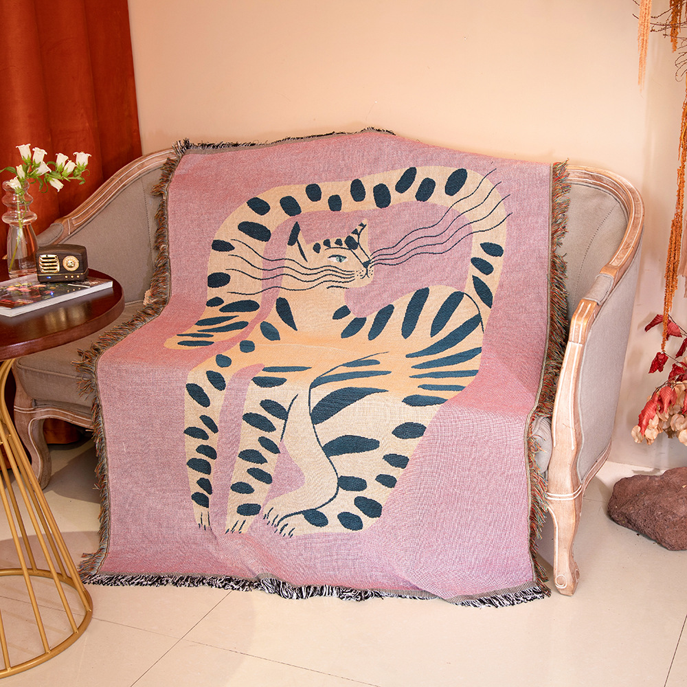 Koc w stylu boho z abstrakcyjn – Boho Throw Blanket Fringe recenzja i cena