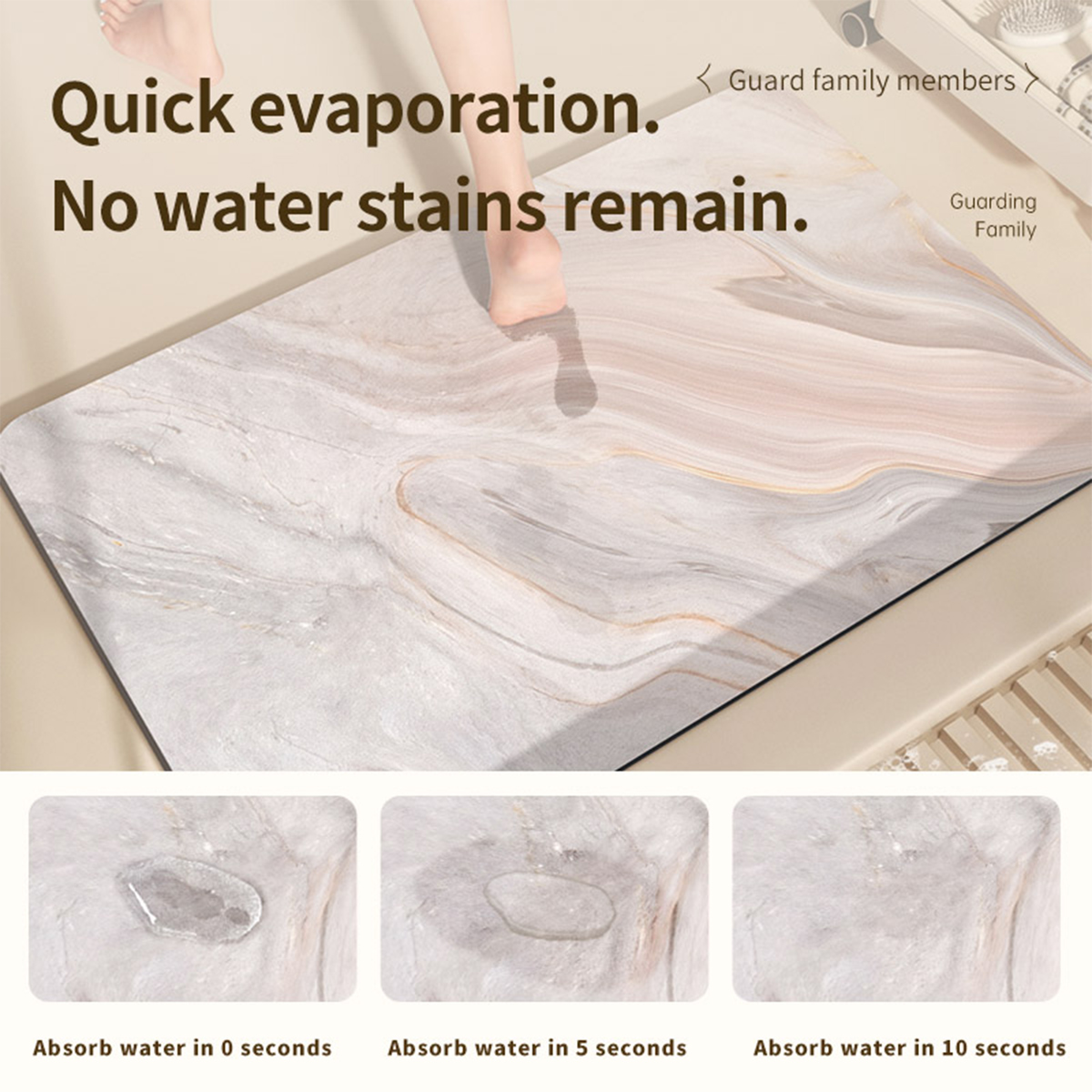 Podłoga z ziemi okrzemkowej Ma – Quick Dry Diatomite Bath Mat recenzja i cena