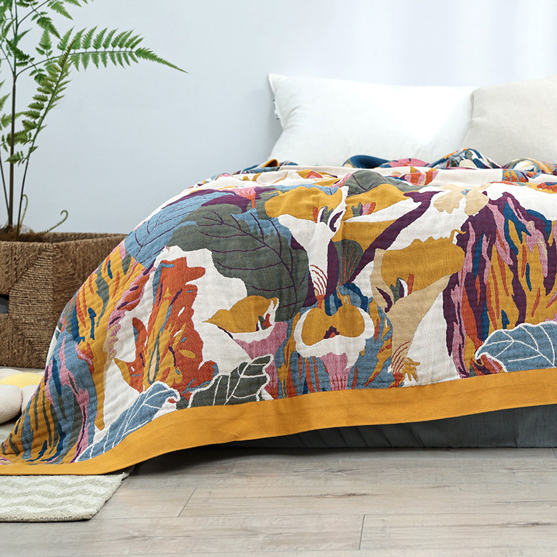Prosta bawełna koc muślinowy g – Muslin Cotton Bedspread recenzja i cena